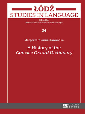 cover image of A History of the «Concise Oxford Dictionary»